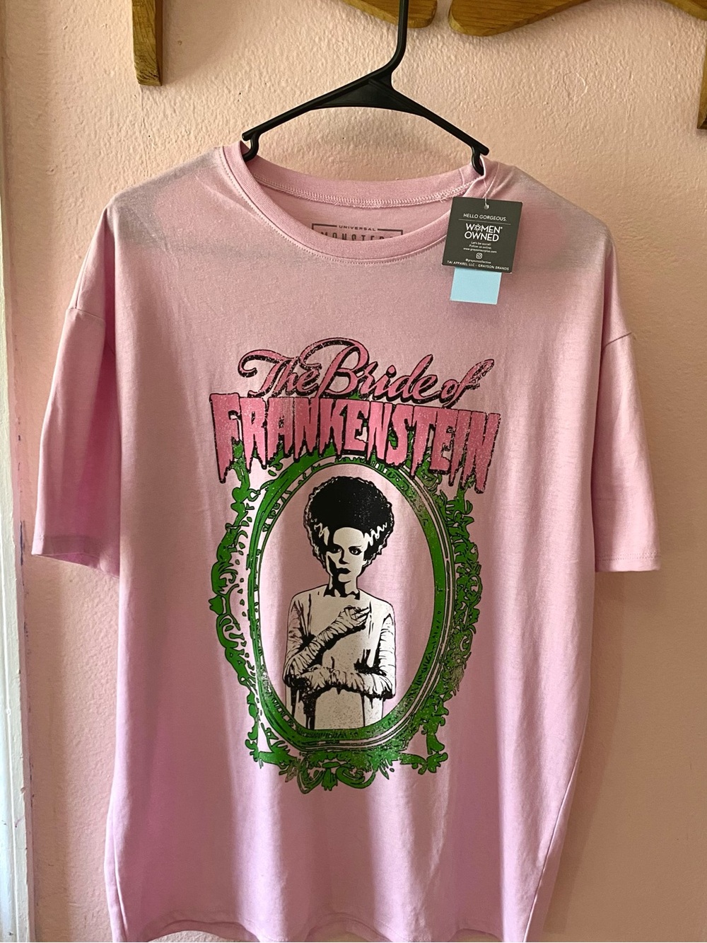 Grayson Threads Pink 'The Bride of Frankenstein' Graphic Tee